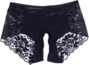 Sexy Lace Sheer Panties for Women Hollow Out Mesh See Through Erotic Briefs Plus Size Valentine Honeymoon Underpant