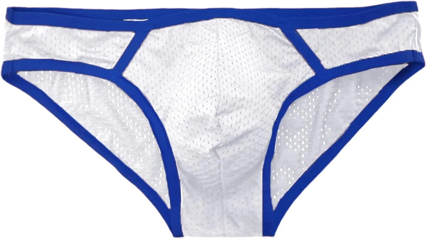 Sexy Mesh Briefs For Men Underwear Breathable Bulge Pouch Thongs Striped Elastic Waistband Lingerie Classic Underpant