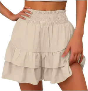 Sexy Wide Leg Shorts with A Vertical Casual Culottes High Waist Athletic Sports Women Fashion Solid Color Shorts