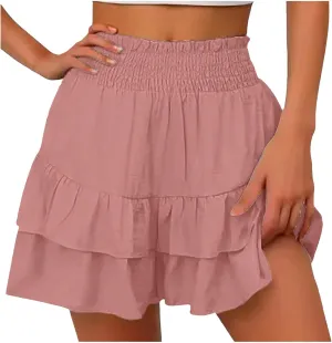 Sexy Wide Leg Shorts with A Vertical Casual Culottes High Waist Athletic Sports Women Fashion Solid Color Shorts