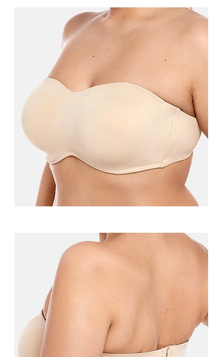 Sexy Women's Smooth Seamless Invisible Underwire Bra With Convertible Strap