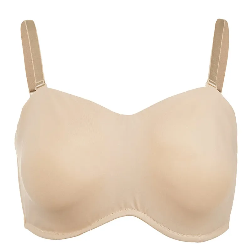 Sexy Women's Smooth Seamless Invisible Underwire Bra With Convertible Strap