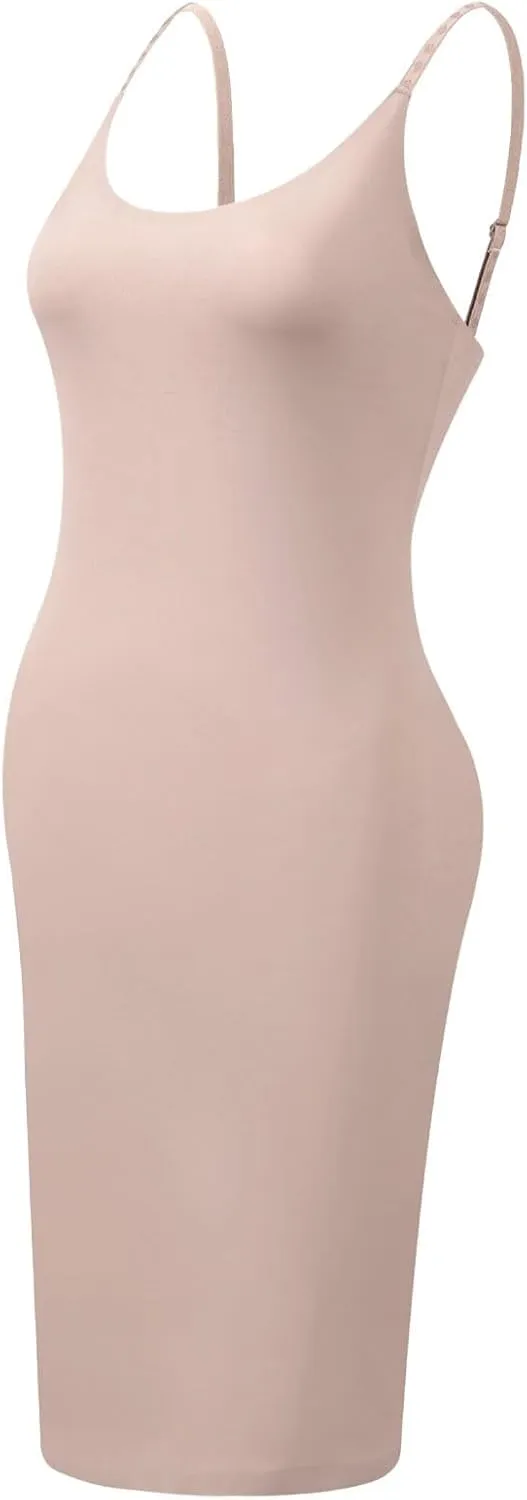 Shapewear Dress Slips for Women Tummy Control Full Slip Body Shaper Seamless Cami Dress for Under Dress Shapewear