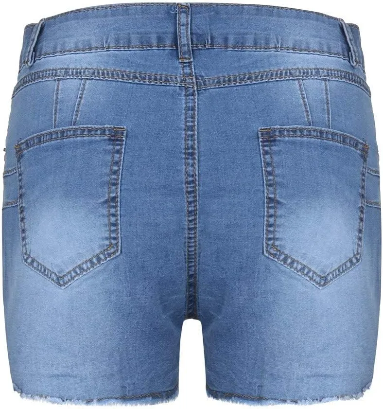 Shorts Women's Casual Denim Hotpant High Broken Slim Women Ripped Waisted Denim Jeans Fit Pantalones Elastic athletic Pants