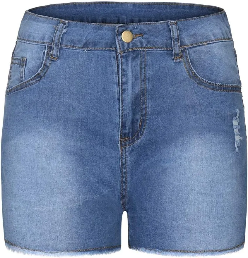 Shorts Women's Casual Denim Hotpant High Broken Slim Women Ripped Waisted Denim Jeans Fit Pantalones Elastic athletic Pants