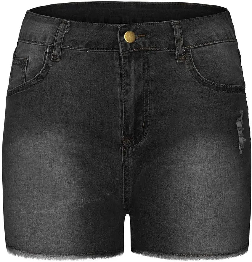 Shorts Women's Casual Denim Hotpant High Broken Slim Women Ripped Waisted Denim Jeans Fit Pantalones Elastic athletic Pants