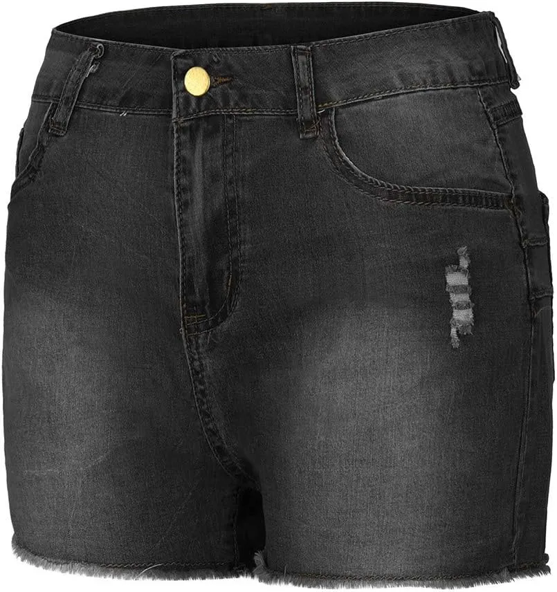 Shorts Women's Casual Denim Hotpant High Broken Slim Women Ripped Waisted Denim Jeans Fit Pantalones Elastic athletic Pants