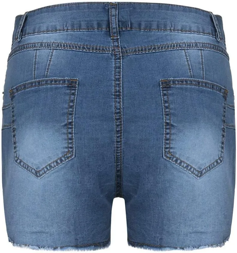 Shorts Women's Casual Denim Hotpant High Broken Slim Women Ripped Waisted Denim Jeans Fit Pantalones Elastic athletic Pants