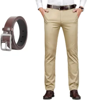 Silamone Timeless Stretch Pants, Timelessflex - Men's High Stretch Straight Fit Pants, Lightweight Suit Pant