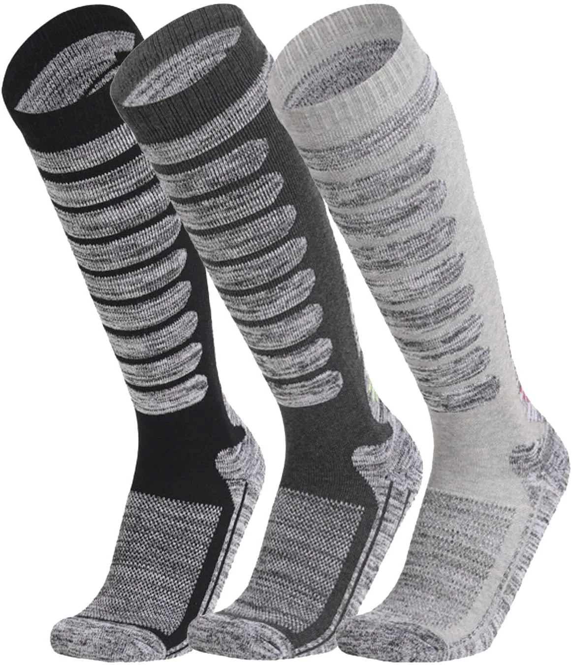 Ski Socks for Womens and Mens with Full Cushion,Wool Winter Warm Socks for Skiing, Skating, Snowboardin, Hiking