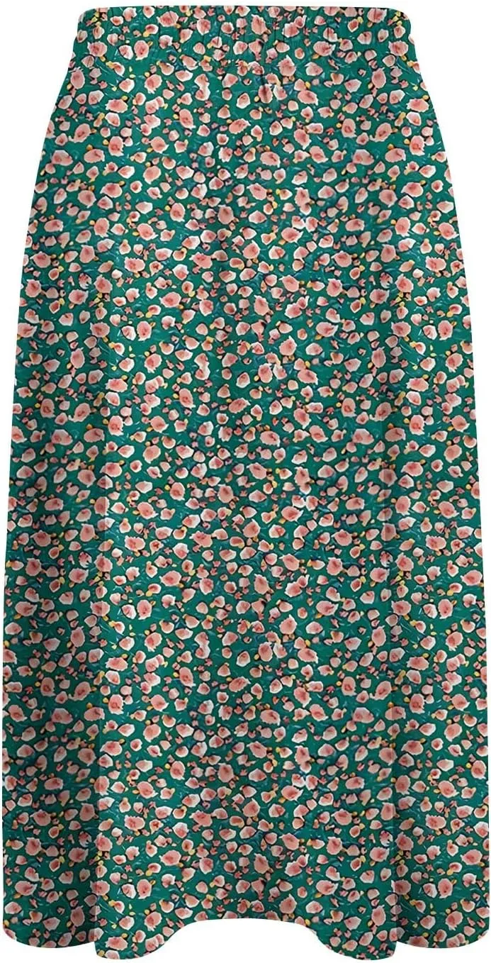 Skirts for Women Trendy 2025 Summer Boho A Line Western Skirt Casual Resort Wear