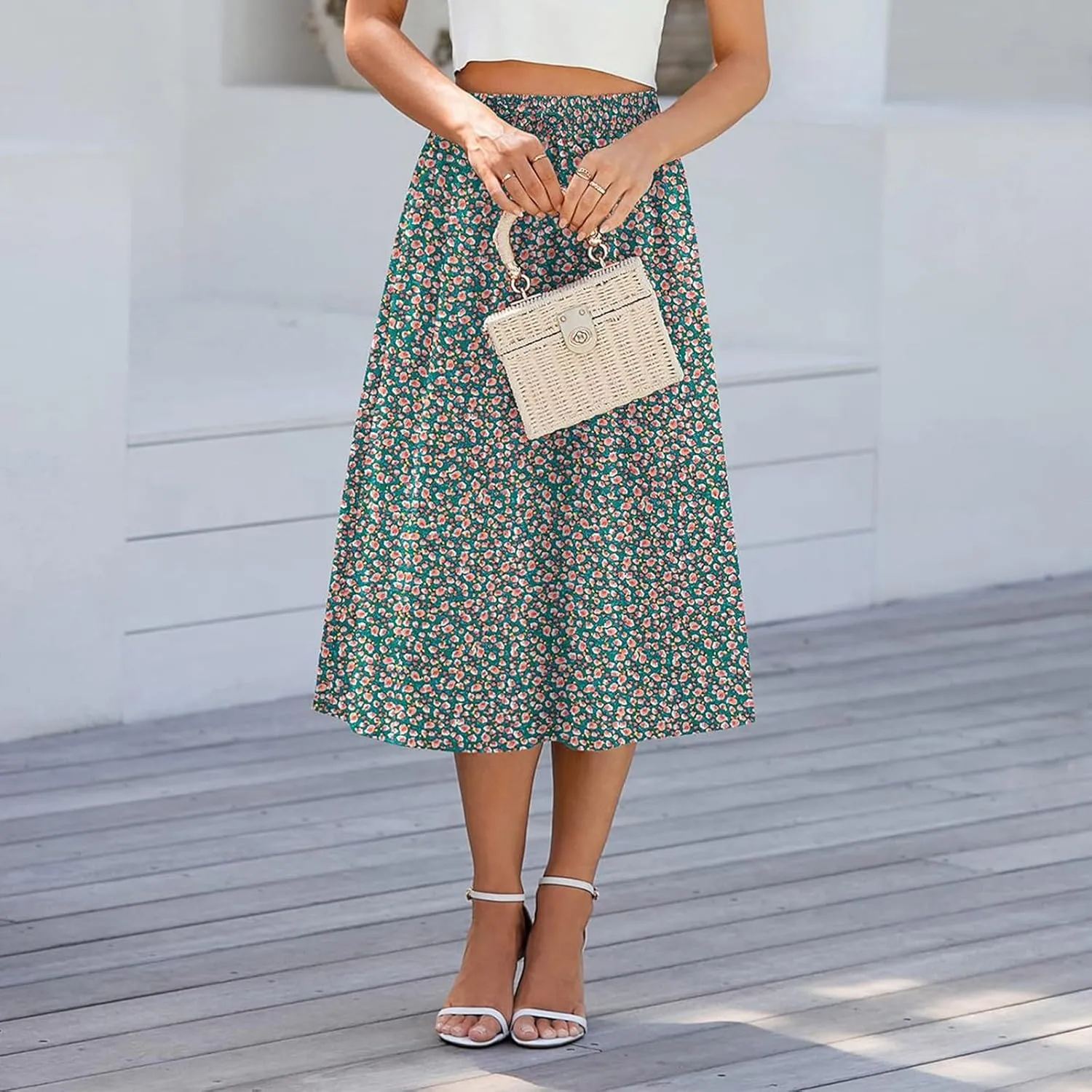 Skirts for Women Trendy 2025 Summer Boho A Line Western Skirt Casual Resort Wear