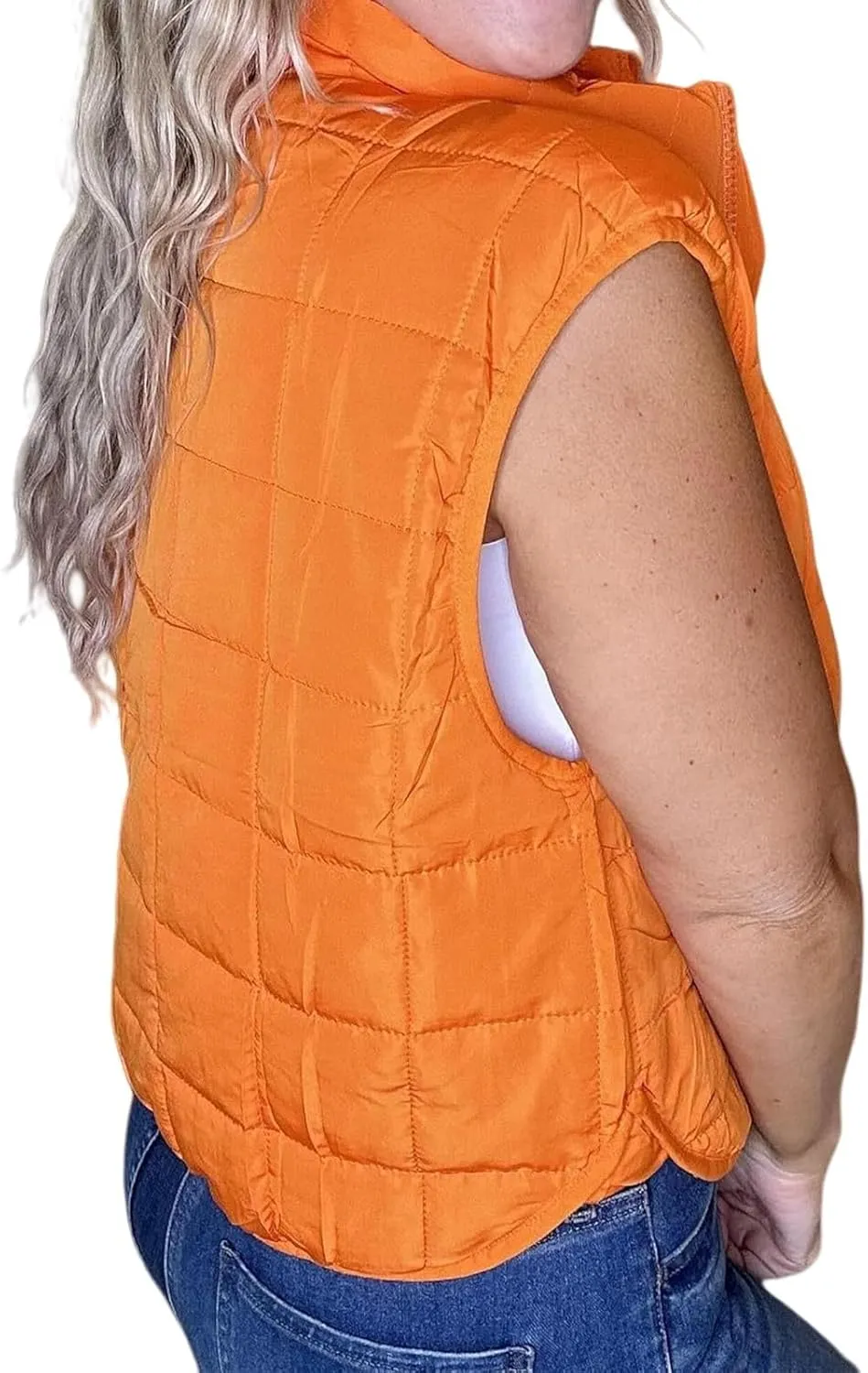 Sleeveless Hood Winter Puffer Vest Outwear Thin Down Vest Inside with Removable Hood Womens Vests Oversized Vests