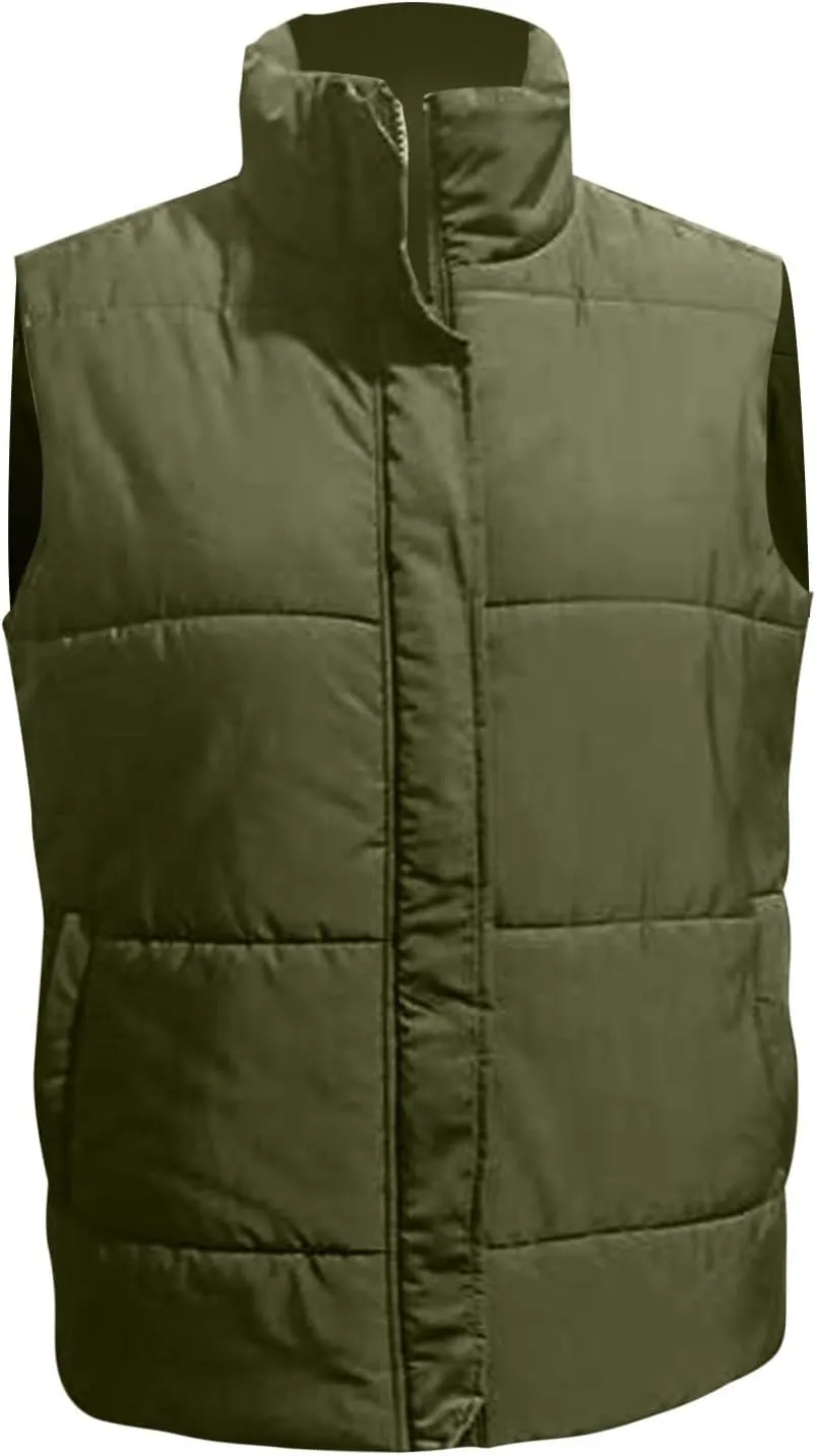 Sleeveless Hood Winter Puffer Vest Outwear Thin Down Vest Inside with Removable Hood Womens Vests Oversized Vests