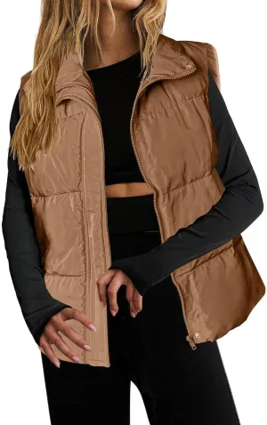 Sleeveless Hood Winter Puffer Vest Outwear Thin Down Vest Inside with Removable Hood Womens Vests Oversized Vests
