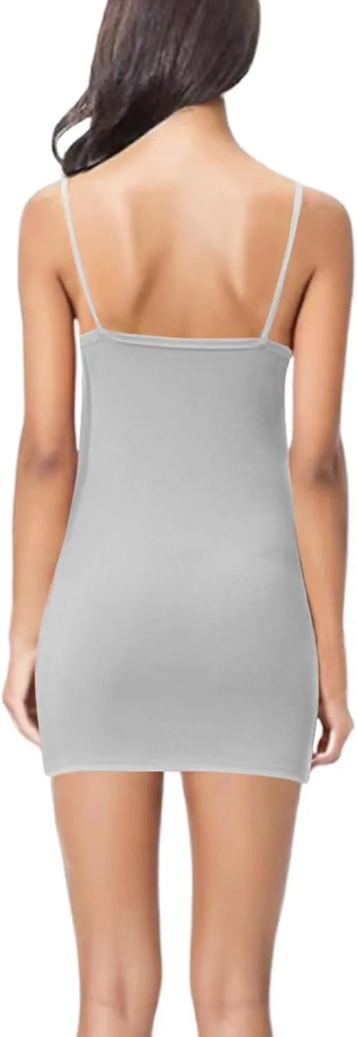 Slip for Women Under Dress Scoop Neck Spaghetti Strap Mini Dresses Summer Sleeveless Cami Dress Short Sundress