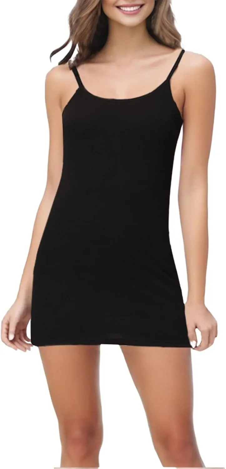 Slip for Women Under Dress Scoop Neck Spaghetti Strap Mini Dresses Summer Sleeveless Cami Dress Short Sundress