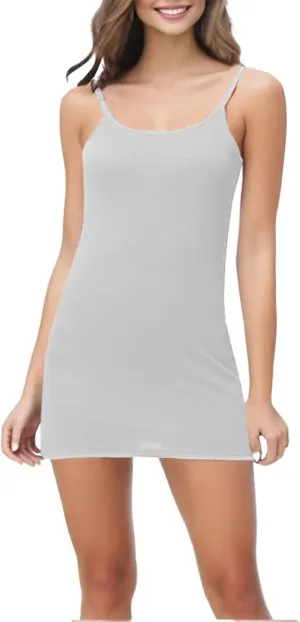 Slip for Women Under Dress Scoop Neck Spaghetti Strap Mini Dresses Summer Sleeveless Cami Dress Short Sundress