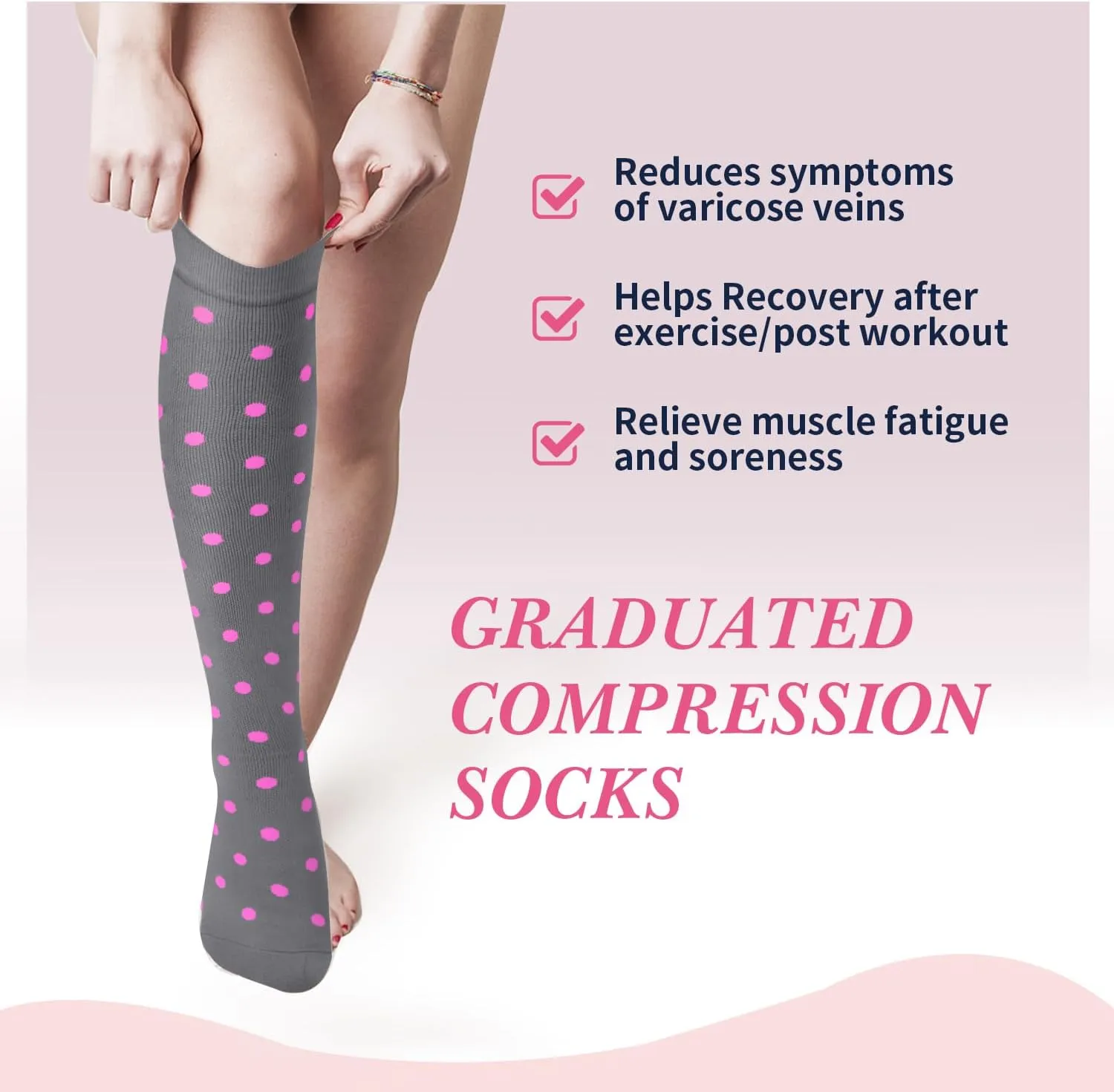 Sooverki Compression Socks for Women Men Circulation 6 Pairs-Best Compression Stockings For Running,Athletic,Nursing