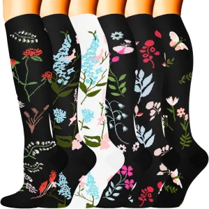 Sooverki Compression Socks for Women Men Circulation 6 Pairs-Best Compression Stockings For Running,Athletic,Nursing