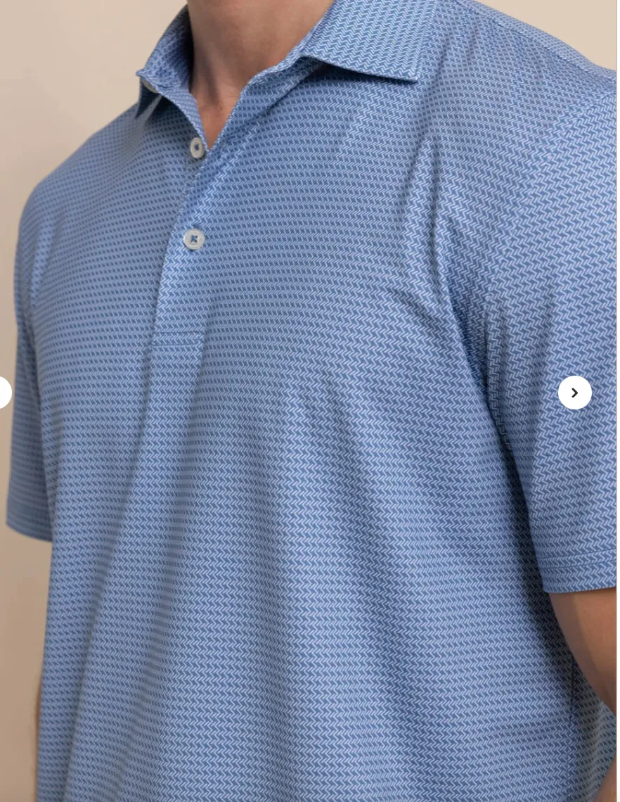 Southern Tide Driver Getting Ziggy Polo Coronet Blue