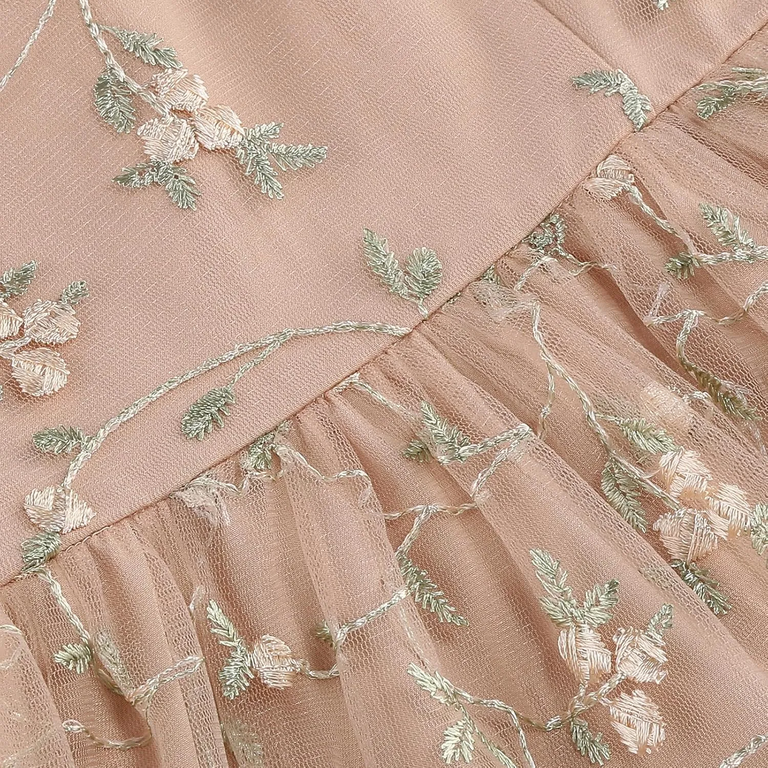 Spaghetti Strap Floral Embroidered Dress for Women Wedding Guest Tea Party Dress for Woman Tulle Prom Formal Cocktail Dress