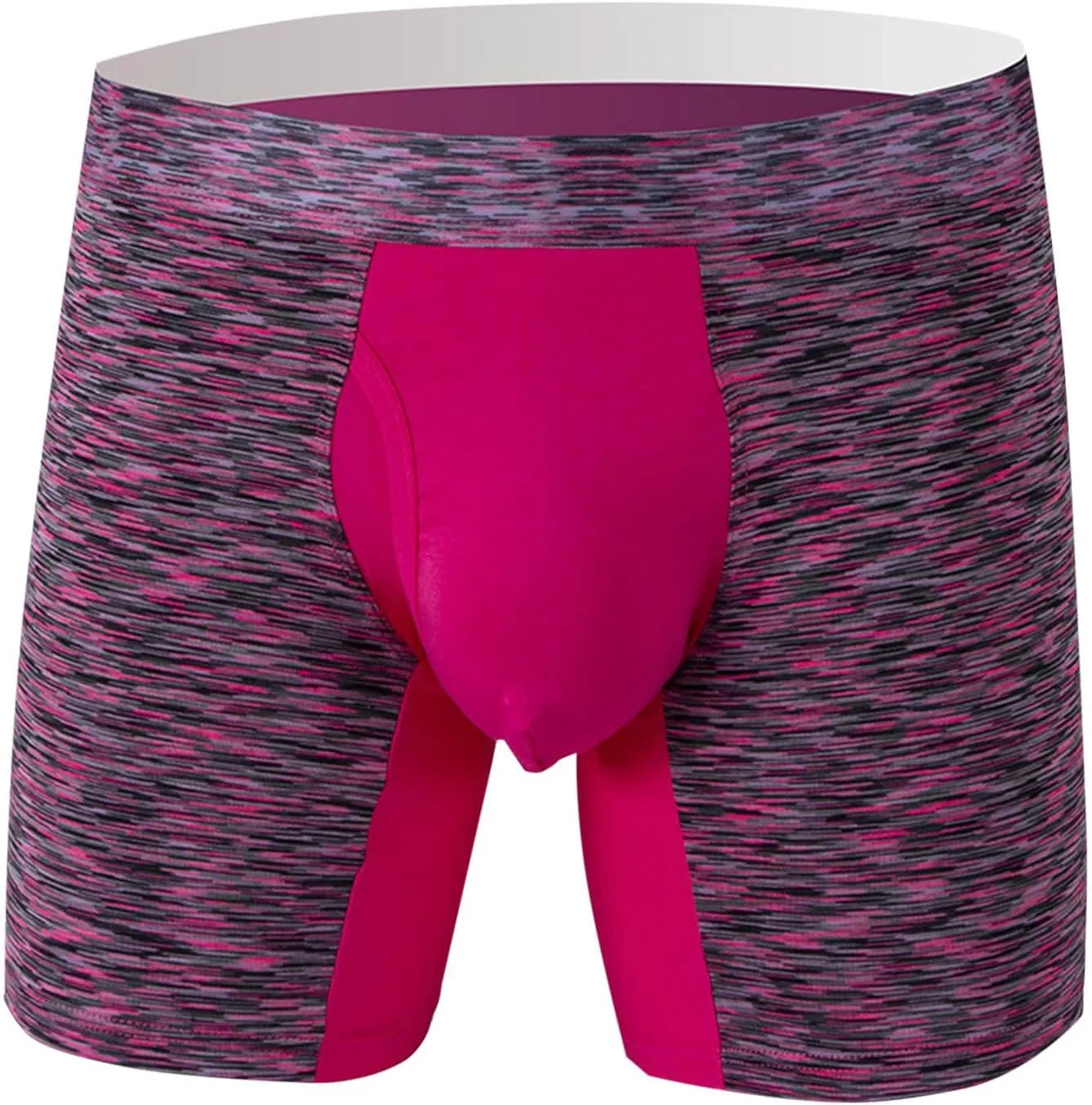 Sports Boxer Briefs for Men Solid Color Breathable Sweat Absorbent Underwear Sexy Seamless Quick Dry Underpants