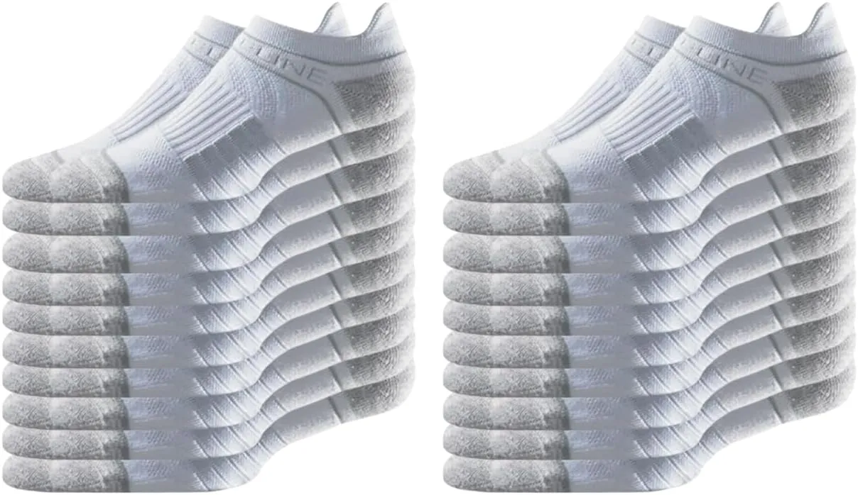 Strideline Basic Low Cut Socks | Quad-Ply Yarn Padding, Direct Compression and Zoned Cushioning - Low Cut 1 Pack