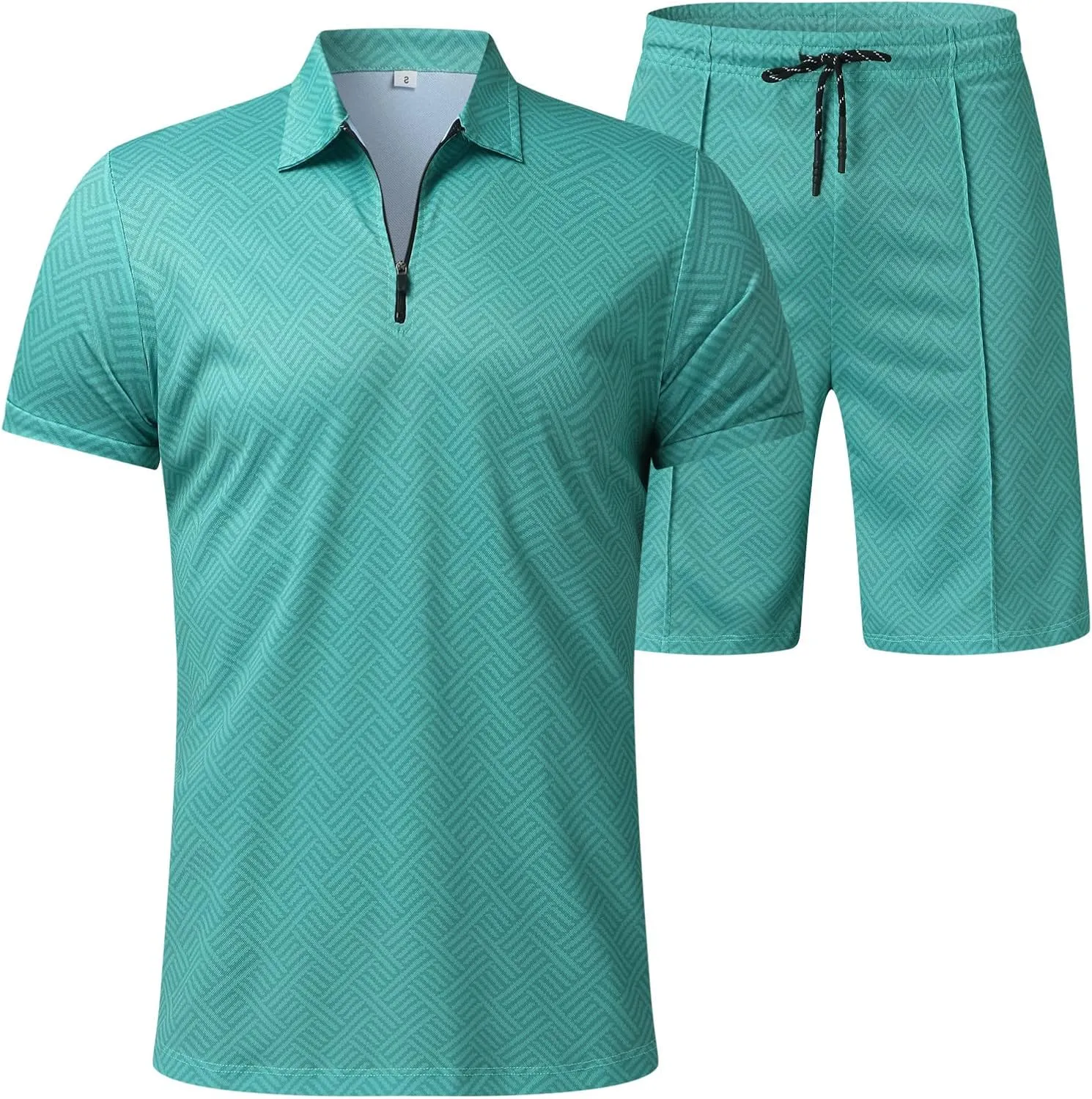 Summer Casual Outfits for Men Polo Shirt and Shorts Set 2 Piece Outfits Short Set Beach Vacation Outfits Golf Tracksuit