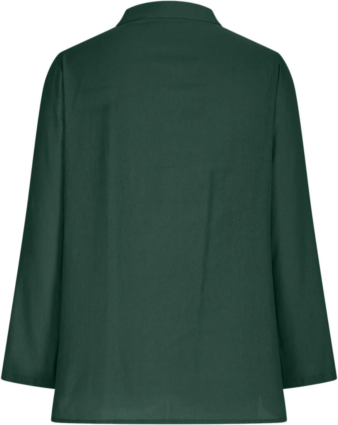Summer Tops for Women Casual Fashion Button Down Long Sleeve Plus Size Linen Shirts Gauze Tunic Blouse Trendy Clothes