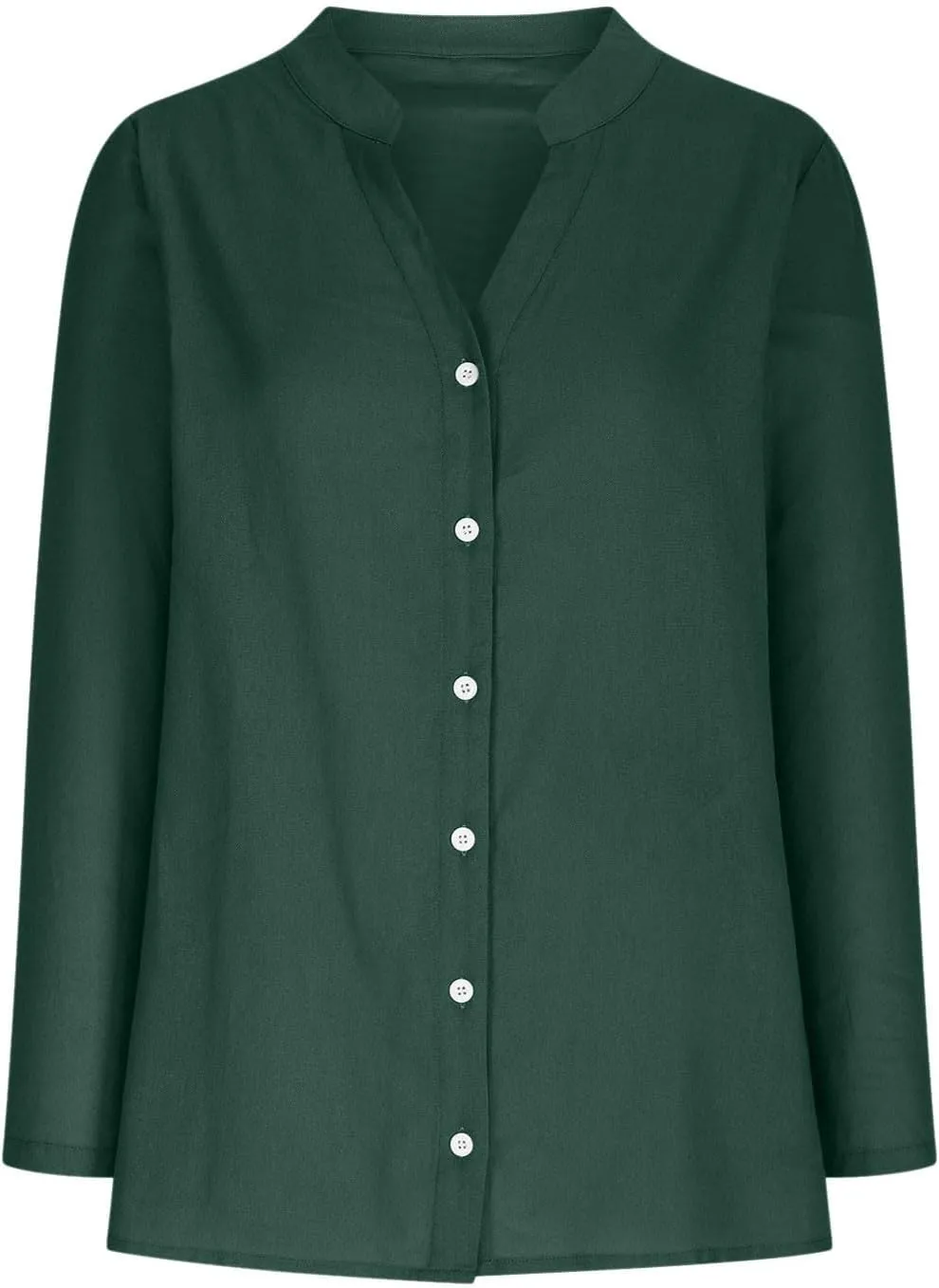 Summer Tops for Women Casual Fashion Button Down Long Sleeve Plus Size Linen Shirts Gauze Tunic Blouse Trendy Clothes