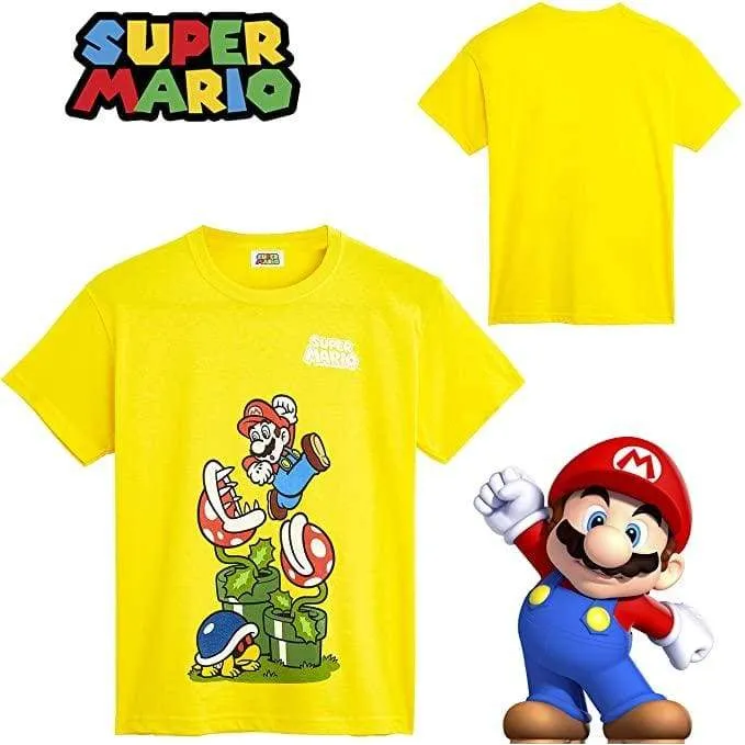 Super Mario T Shirt - Short Sleeve T Shirts for Kids