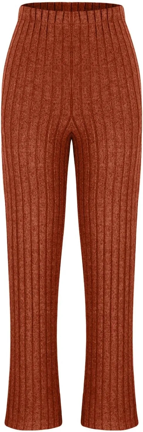 Sweater Set Women 2 Piece Lounge Set Turtleneck Knit Pullover Top and Pants Set Casual Loungewear Comfy Travel Outfit