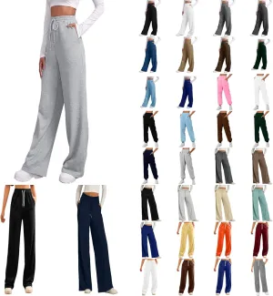 Sweatpants for Women Casual Wide Leg Pants Jogging Yoga Pants Pajama Lounge Pants Fall Warm Fleece Pants
