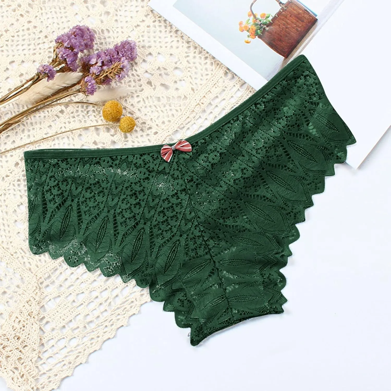 TANGNADE Women Panties Lace Sexy Naughty Panty Seamless Criss-Cross Lingerie High Rise Thongs Plus Size Underwear