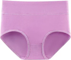 TANGNADE Women's High Waisted Seamless Underwear Full Coverage Brief Ladies No Show Panties Lingerie Plus Size