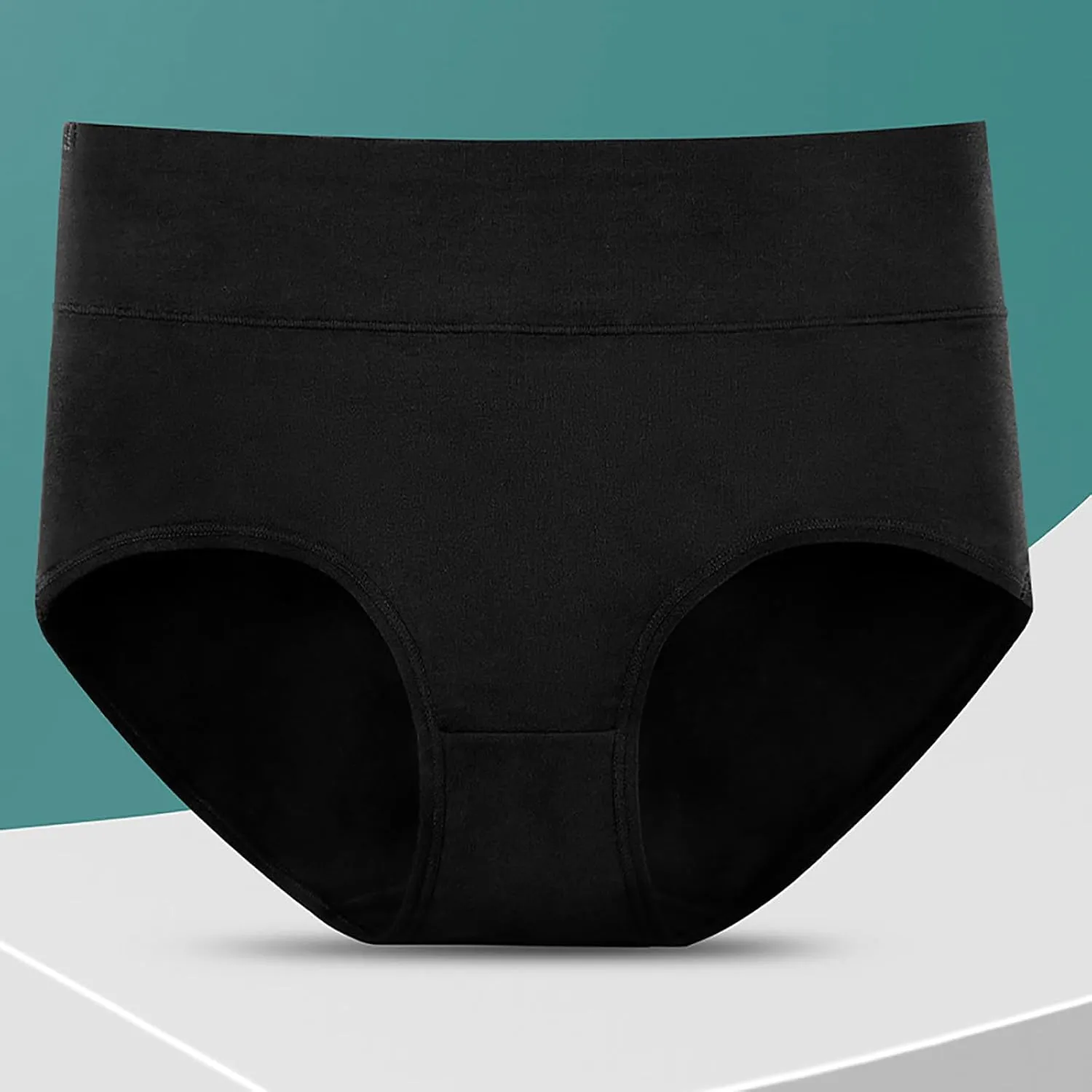 TANGNADE Women's High Waisted Seamless Underwear Full Coverage Brief Ladies No Show Panties Lingerie Plus Size