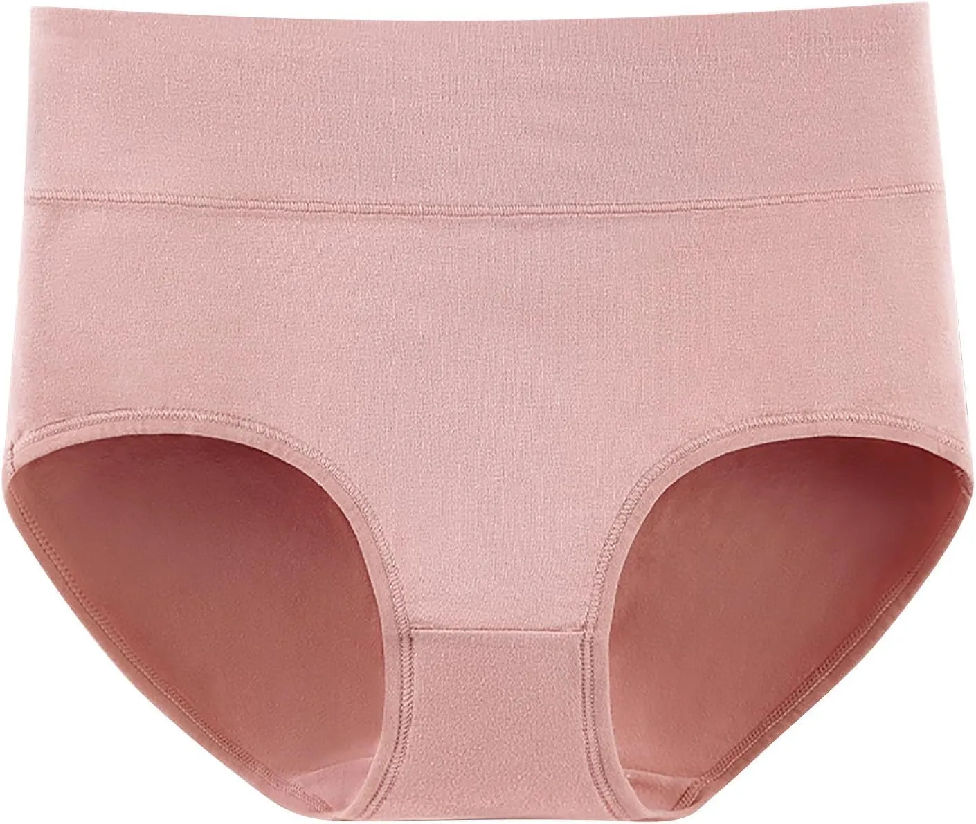 TANGNADE Women's High Waisted Seamless Underwear Full Coverage Brief Ladies No Show Panties Lingerie Plus Size
