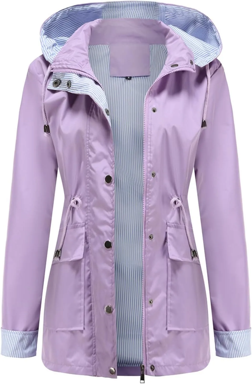 TARIENDY Women Rain Jacket Waterproof Outdoor Sportswear Casual Hiking Jacket Lightweight Travel Outerwear Hooded Raincoat
