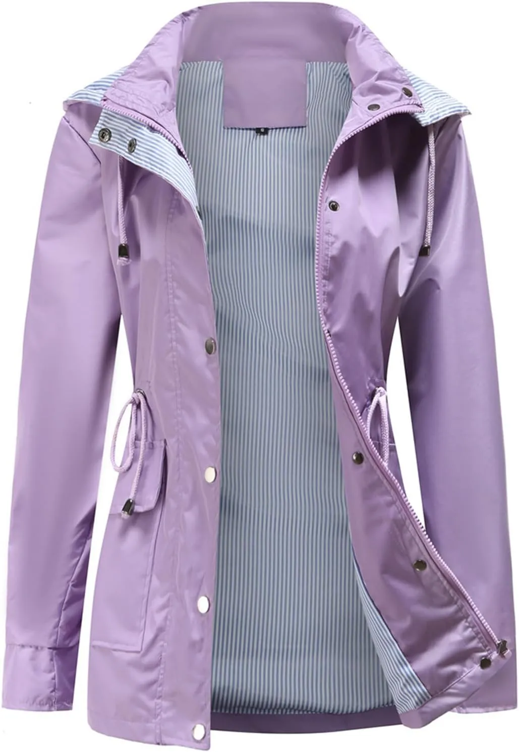 TARIENDY Women Rain Jacket Waterproof Outdoor Sportswear Casual Hiking Jacket Lightweight Travel Outerwear Hooded Raincoat
