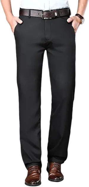 Timeless Flex Stretch Pants Mens, Timelessflex Men's High Stretch Straight Fit Pants, Slim Fit Business Dress Pants