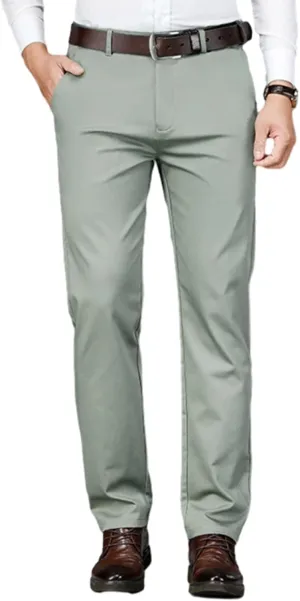 Timeless Flex Stretch Pants Mens, Timelessflex Men's High Stretch Straight Fit Pants, Slim Fit Business Dress Pants