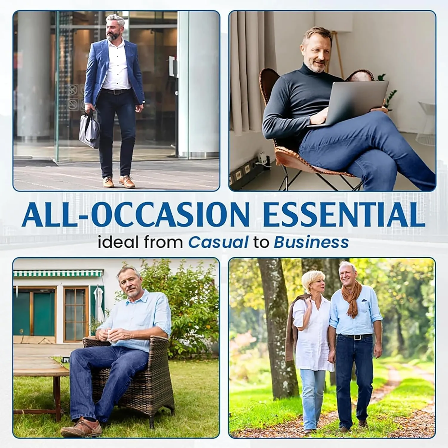 Timeless Flex Stretch Pants Mens, Timelessflex Men's High Stretch Straight Fit Pants, Slim Fit Business Dress Pants