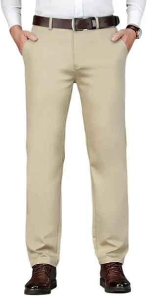 Timeless Flex Stretch Pants Mens, Timelessflex Men's High Stretch Straight Fit Pants, Slim Fit Business Dress Pants