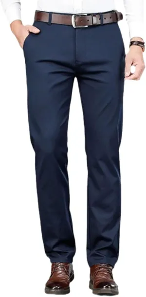 Timeless Flex Stretch Pants Mens, Timelessflex Men's High Stretch Straight Fit Pants, Slim Fit Business Dress Pants