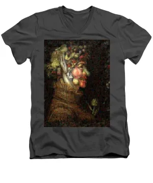 Tribute to Arcimboldo - 2 - Men's V-Neck T-Shirt