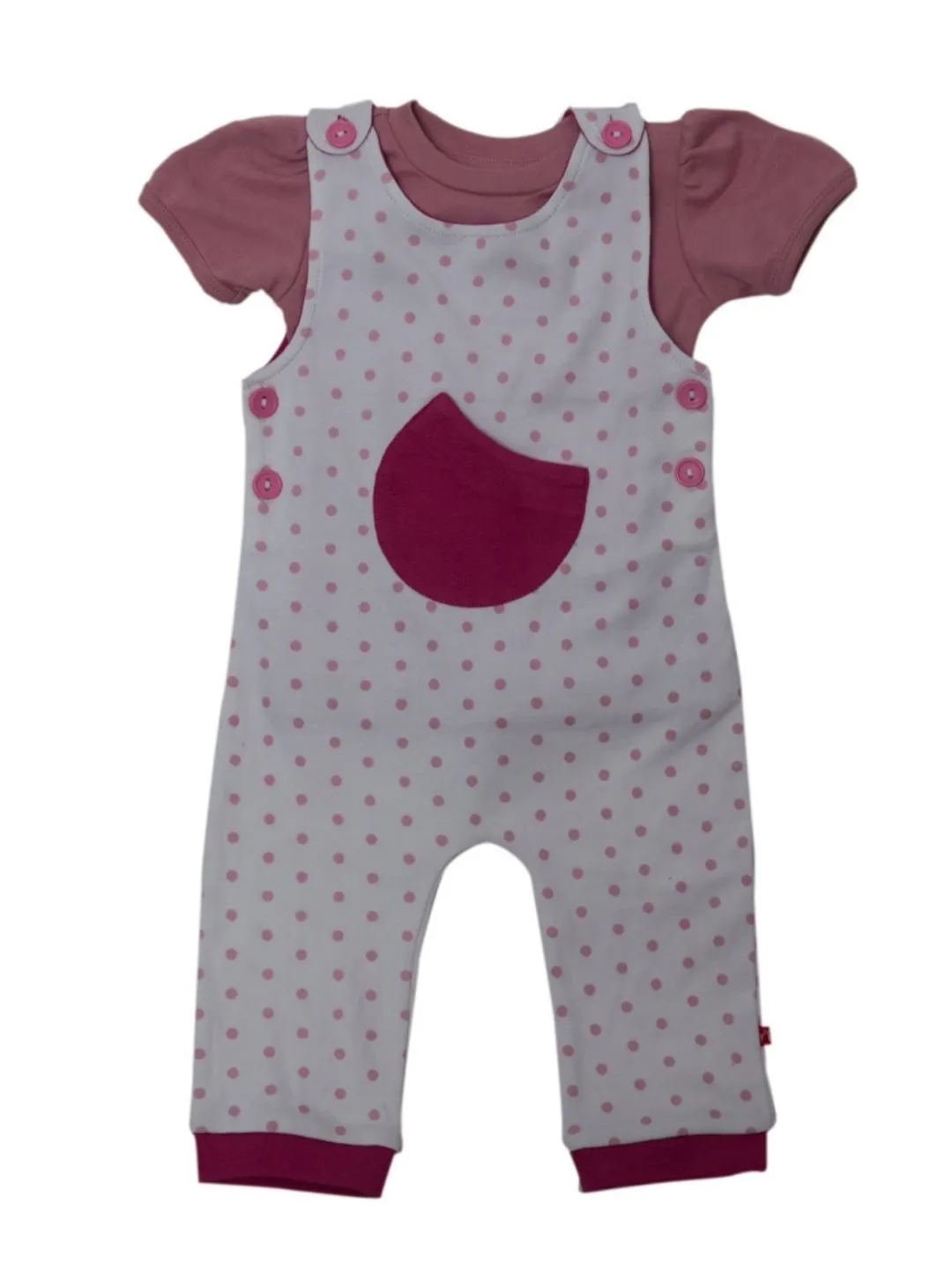 Tshirt and Dungree Set For Baby Girls