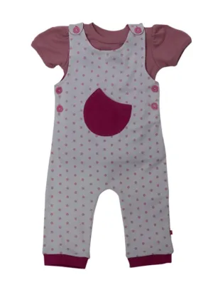 Tshirt and Dungree Set For Baby Girls