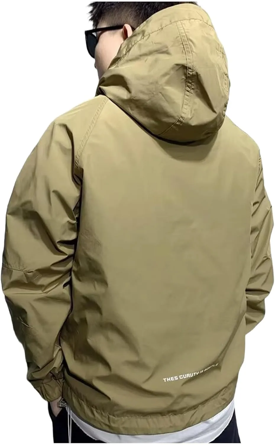 Uillui Men's Anorak Pullover Quarter-Zip Hooded Jacket Waterproof Lightweight Windbreaker Outdoor Golf Rain Jacket Hoodies