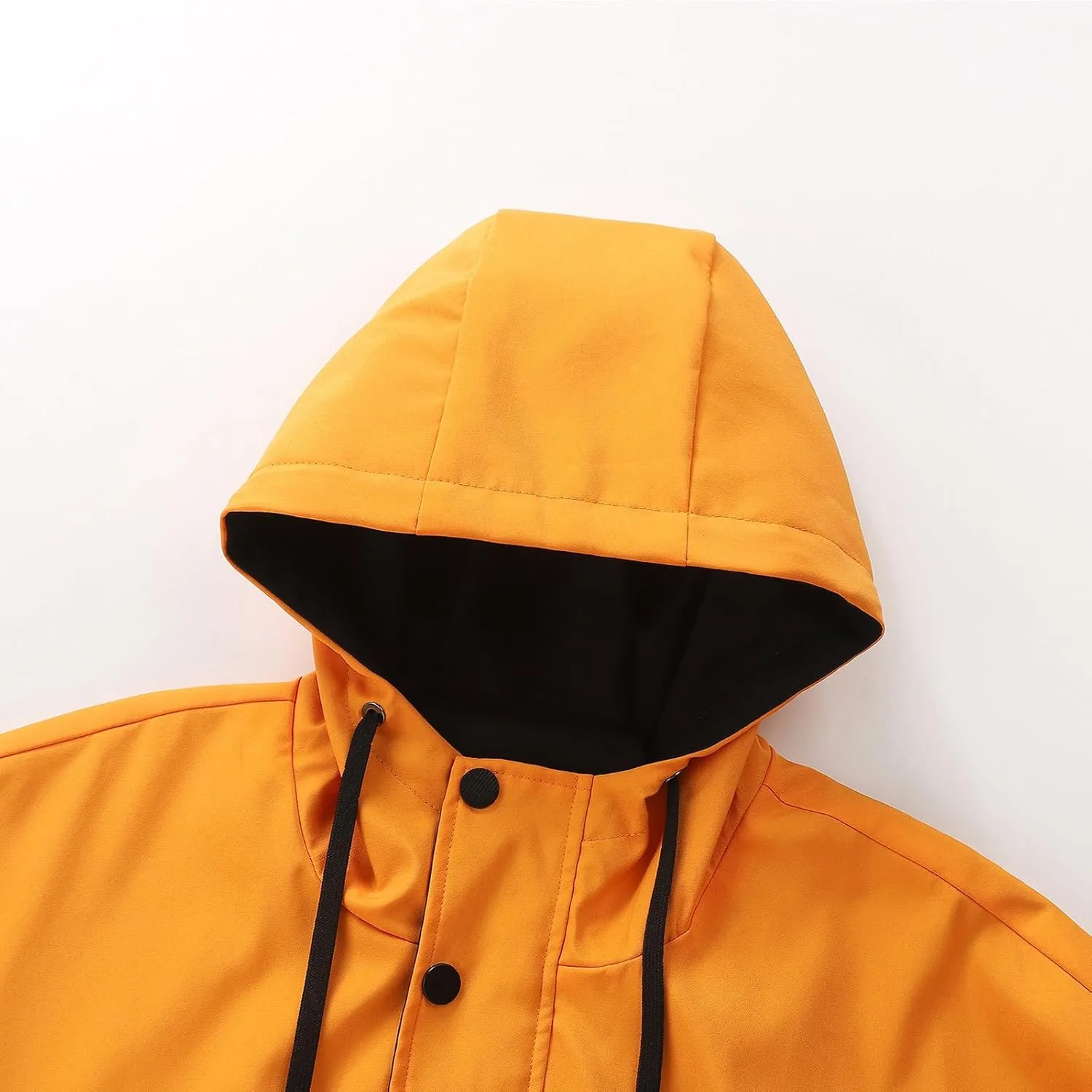 Uillui Men's Hooded Waterproof Jacket Outdoor Casual Hiking Fishing Lightweight Windbreaker Rain Jacket Pockets Work Jackets